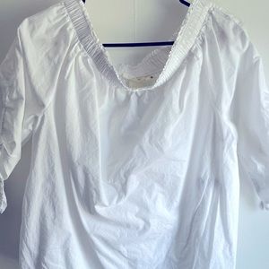 H & M White off shoulder Blouse size 6